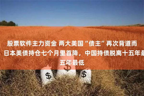 股票软件主力资金 两大美国“债主”再次背道而驰：日本美债持仓七个月里首降，中国持债脱离十五年最低